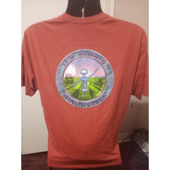 Tommy Bahama Relax Men's It's Always Wine O'clock Graphic T-Shirt Large L Coral - Picture 4 of 10